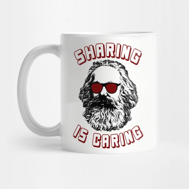 Sharing Is Caring - Karl Marx Silhouette, Socialist, Marxist, Democratic Socialism, Leftist by SpaceDogLaika